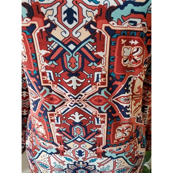 Ruby Rd. Women Multicolor Polyester Round Neck Long Sleeve Top Blouse Size Large - Picture 3 of 11